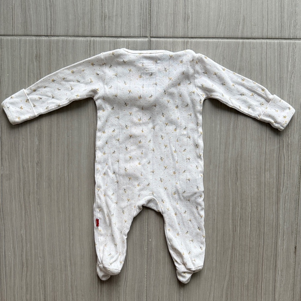 Magnetic Me White and Gold Baby Footie - Picture 7 of 7